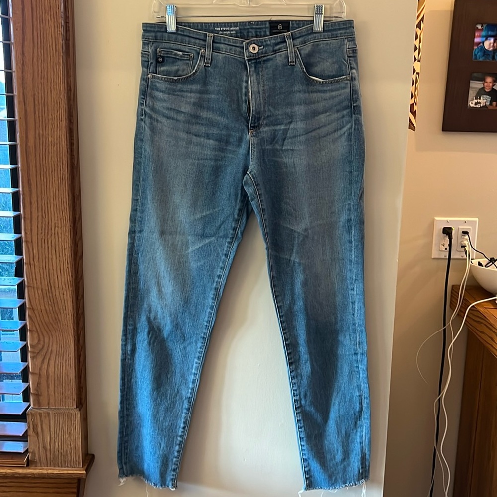 AG Adriano Goldschmied The Stevie Ankle slim straight ankle jeans size 31R